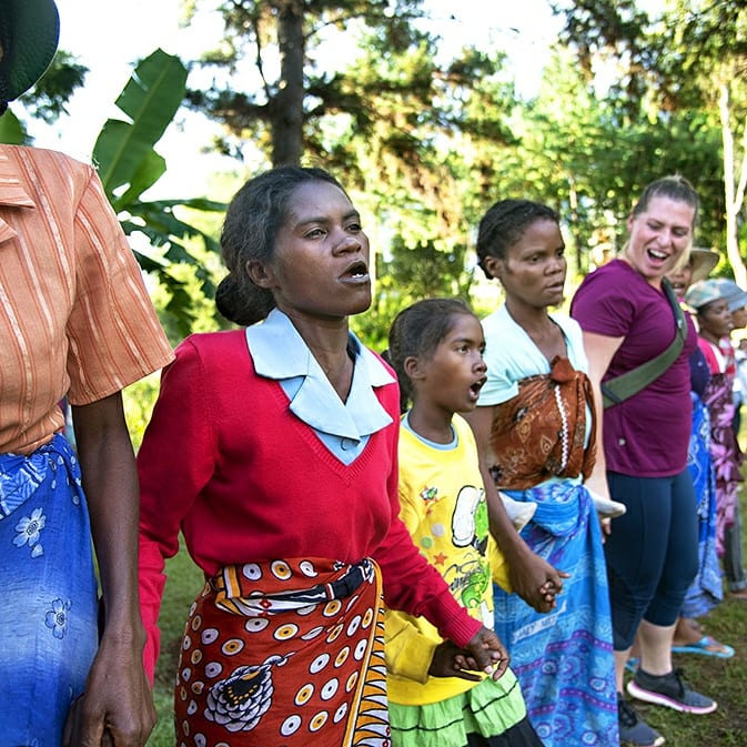 operationsmile's tweet photo. It's the final day of our 10th anniversary medical missions across #Madagascar. Before medical volunteers departed, patients welcomed them to the patient village with songs and dancing and thanked them for their surgery and for a chance at a brighter future. #mega4 https://t.co/EuKDeNpn5m
