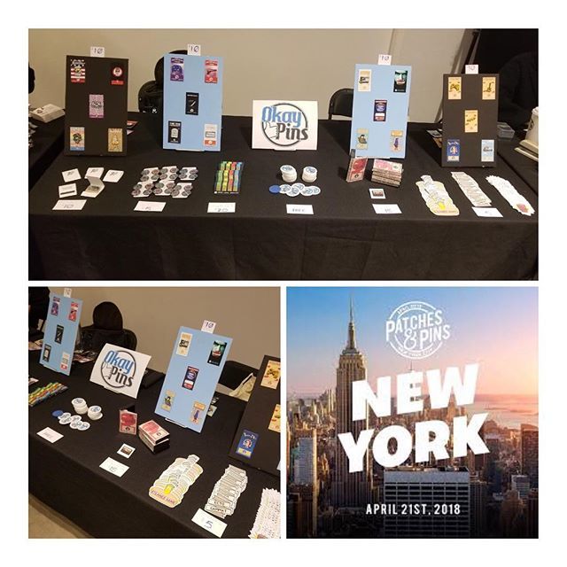 KeelHaulKate's tweet photo. My pins and under @nerdflaire are being sold by my fiancé @okaypins today at @patchesandpinsexpo in NYC!!! So go say hi and see my pins!!! #keelhaulkate #nerdflaire #okaypins #patchesandpinsexpo #enamelpins #pins #nyc #softenamelpins #fanart https://t.co/nyiiOU5C2a