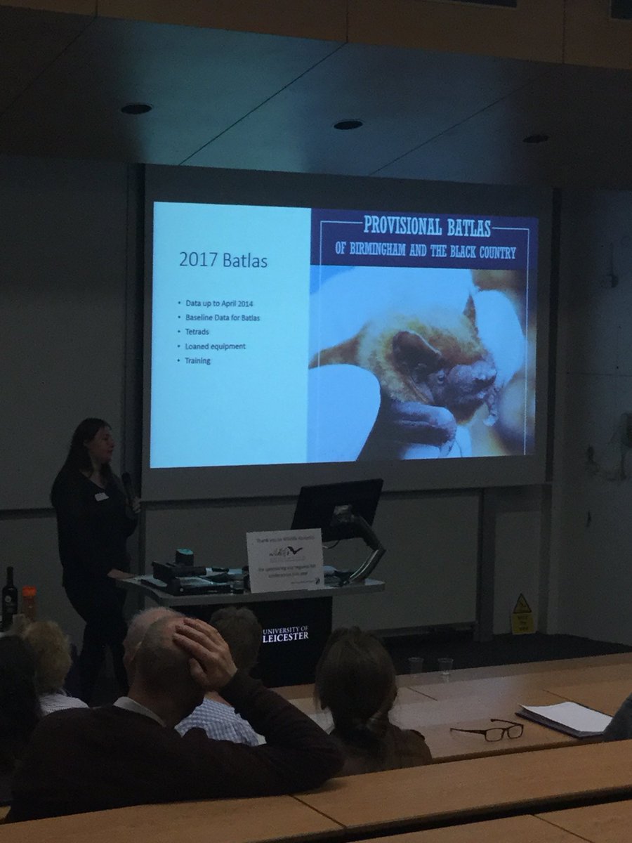 derbyshirebats's tweet photo. Update of the last couple of years from @BrumBats at the #MidsBatConf incl. their fab #Batlas project mapping bats across #Birmingham & the Black Country https://t.co/WjmpPdQbY3
