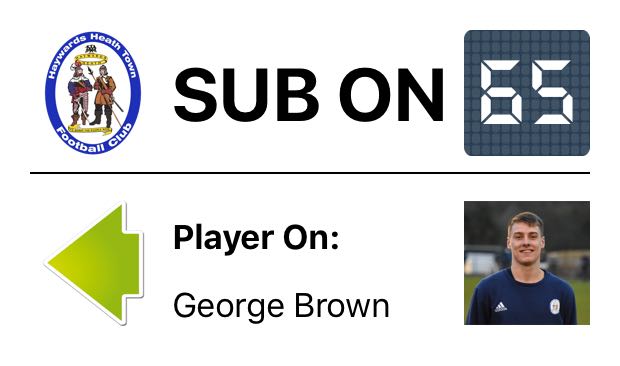 HHTFC's tweet photo. Substitute On - George Brown (65') - Callum off @HHTFC 1-0 HYMCA : #scflprem #ClubApp https://t.co/l07dOG7OqE