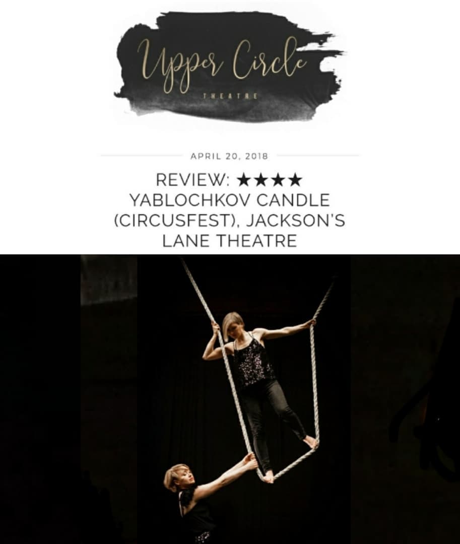 AinoVenna's tweet photo. Yablochkov Candle review, @uppercircle_theatre 😍 Thank you @jacksons_lane and @FinInstLondon for making this journey possible! We are in awe ❤️@IlmatilaCie #yablochkovcandle #ainovenna #ilonajantti #jacksonslane #circusfest #cloudswing https://t.co/de38DdvVfk