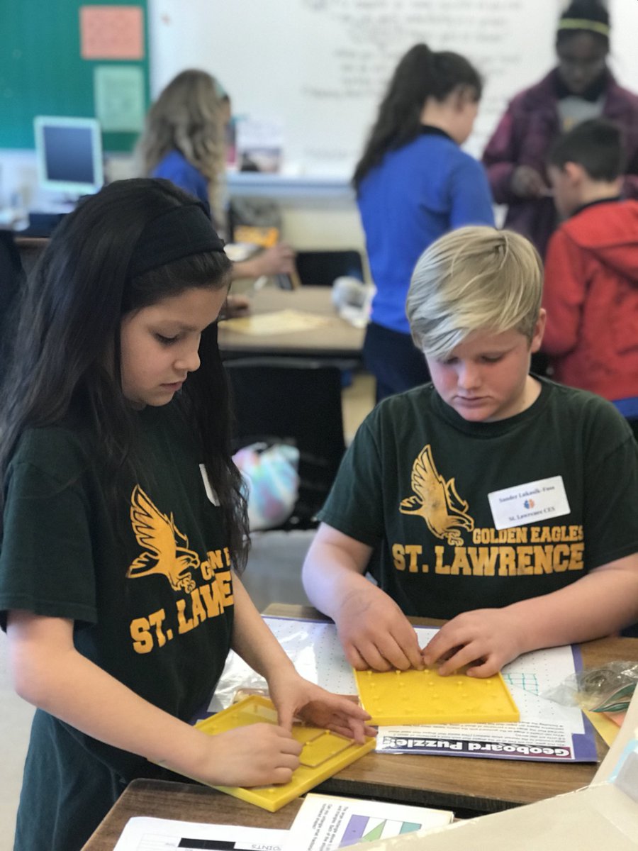 EvelinNiemiec's tweet photo. “Guys...we just ROCKED THAT!”  -overheard at the 2018 HWCDSB Math Challenge. Math puzzle station is a hit with these grade 4-6 teams! #Mathematicians #elemmathchat #iteachmath #puzzles @HWCDSB @hwcdsbmathk8 @MrSoclassroom @HucalWind https://t.co/YZTSAedtdD