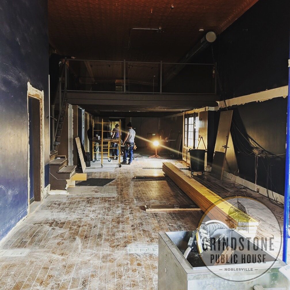 GPHNoblesville's tweet photo. A few new Grindstone Public House Construction Photos! #GrindstonePublicHouse #DowntownNoblesville #Grindstone #GPH https://t.co/t7Fo1n3RnX
