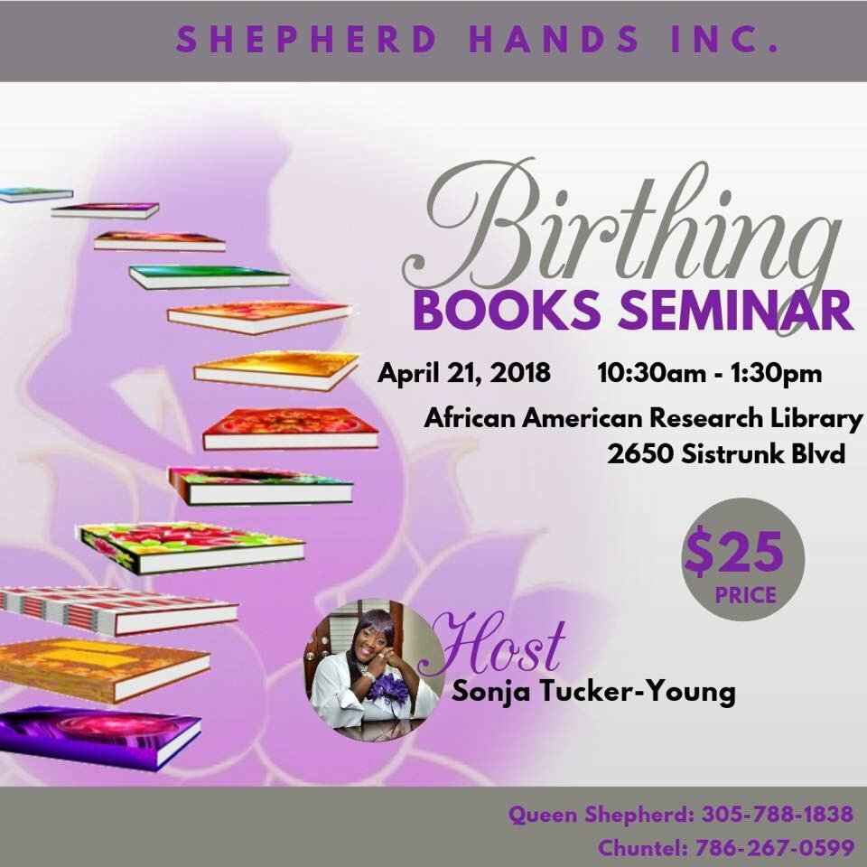 Here at #BirthingBooks Seminar at #AARLCC in support of Sonja Tucker-Young and Shepherd Hands, Inc.