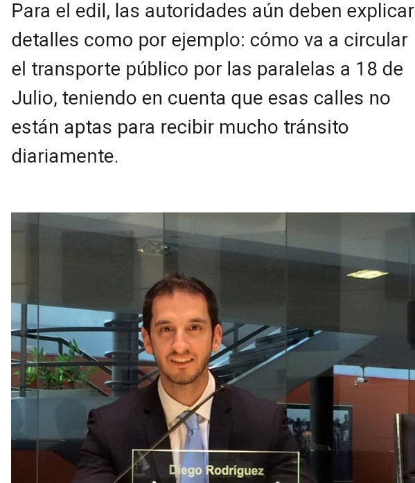 Tomas_Casaretto's tweet photo. "Queremos evitar que se vuelva a cometer el mismo error que con el Corredor Garzón pero en 18 de julio" planteó el Edil @Diego__RS al justificar la citación el Dir. de Movilidad de la IM al legislativo departamental a razón el proyecto de reforma de la av.
https://t.co/Hb5DDimBU1 https://t.co/KVqelBzhqd
