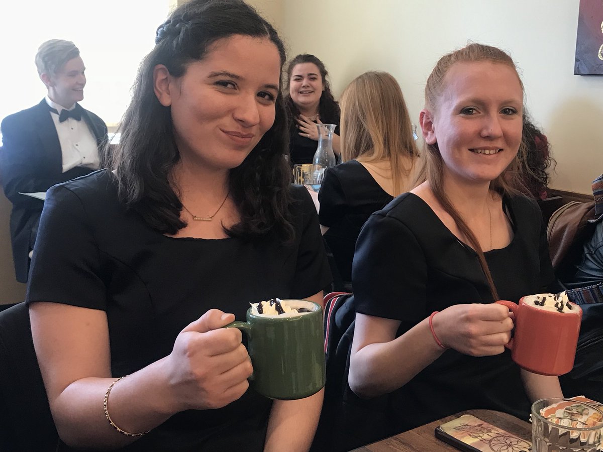 NortonBands's tweet photo. Post State Contest โhot chocolateโ! An โexcellentโ way to spend time together after the Wind Ensemble performance. #nortonpcd #scramblers #time4brunch https://t.co/RbVd75na53