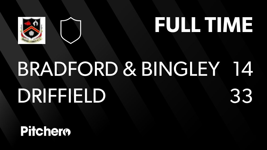 BEESRUGBY's tweet photo. FULL TIME: Bradford & Bingley 14 - 33 Driffield
#BRADRI #Pitchero
https://t.co/BEpO6Hi6mX https://t.co/PjCzdZybgn