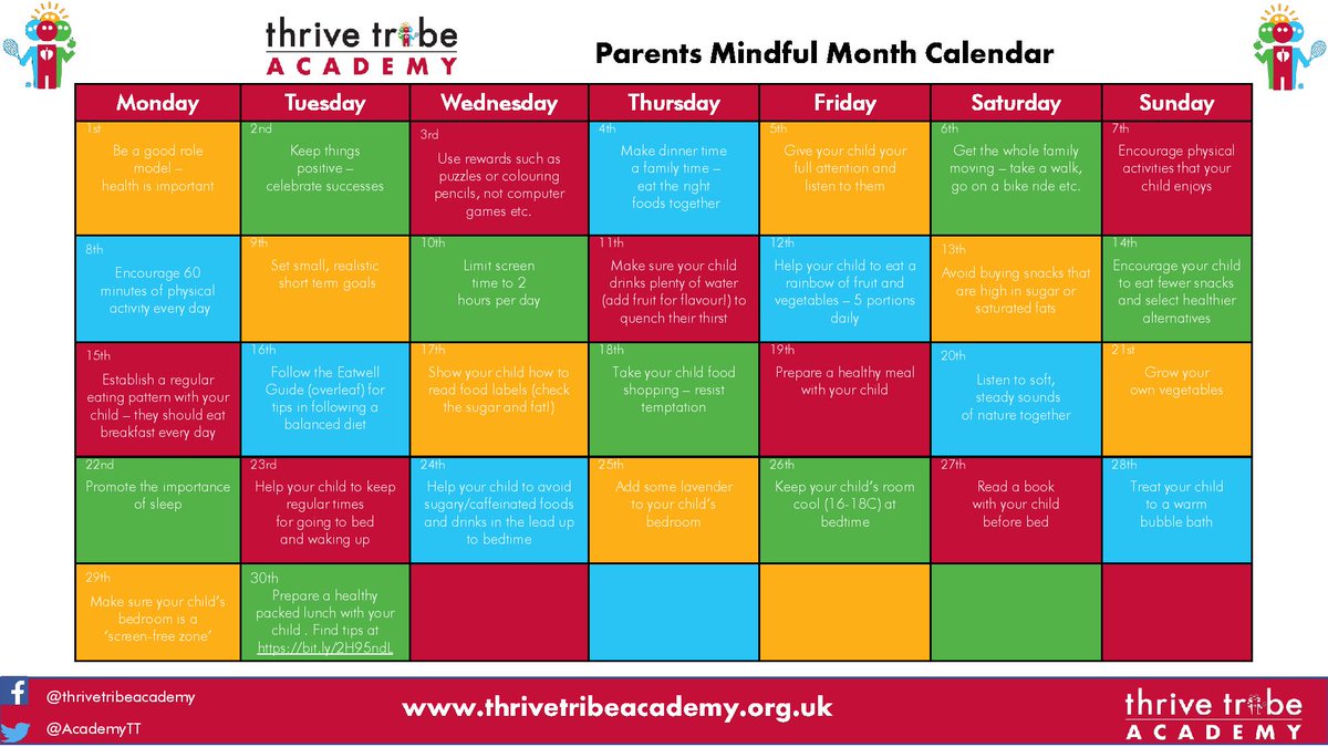 AcademyTT's tweet photo. On Monday we'll be kicking off our #mindfulmonth for parents &amp; kids. Why not join in with your little ones &amp; boost their #health &amp; #wellbeing over the next few weeks. With exam season just round the corner, there's no better time. P.s......its also great fun for us adults too :) https://t.co/2DpNTnYKAr
