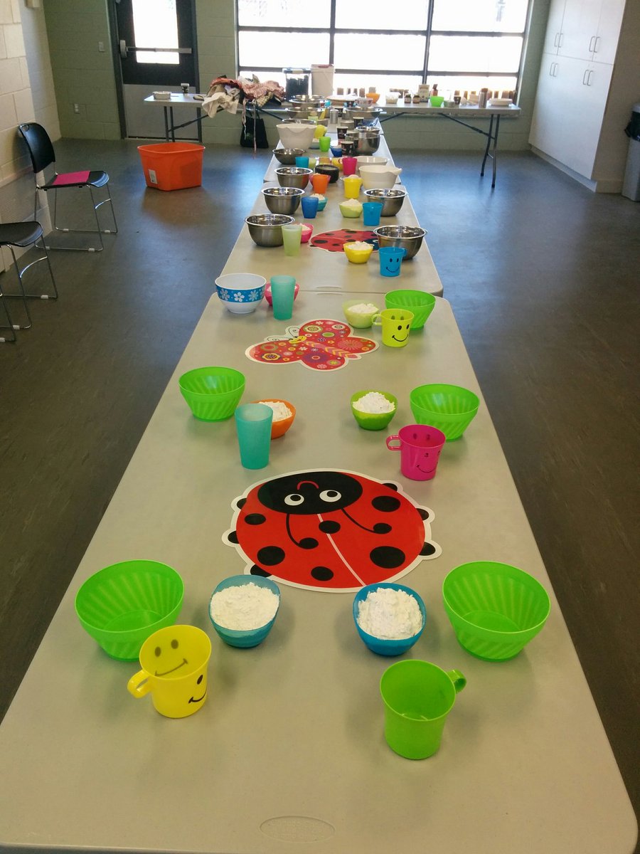 Getting set for today's bread workshop.