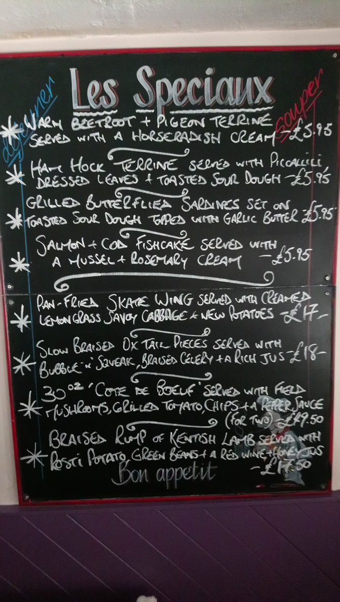 Tonight's specials <a href="/rendezvousrtw/">Rendez-Vous</a>