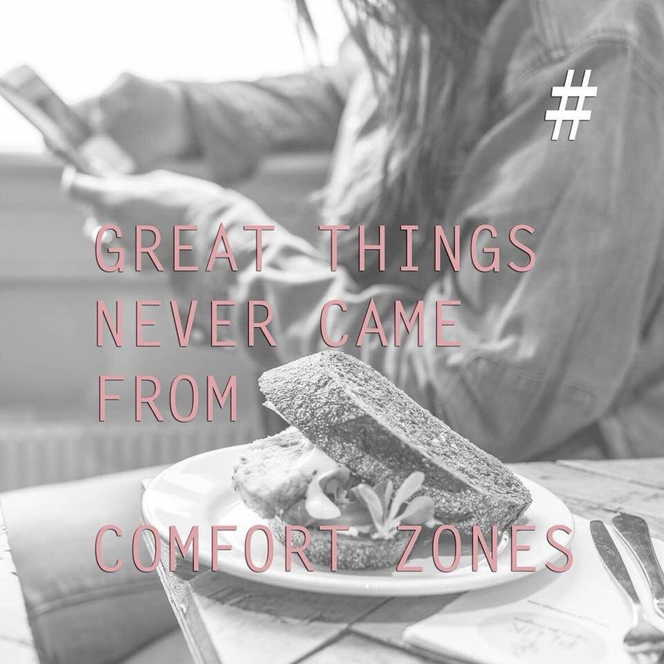 Durf uit je comfort zone te stappen! desocialmediaspecialisten @ work in A’dam tussendoor even lekker lunchen bij <a href="/plukamsterdam/">Pluk Amsterdam</a> #durf #doen #comfortzones #volgjehart #desocialmediaspecialisten #socialmarketing #socialmedia #love #loveyourself