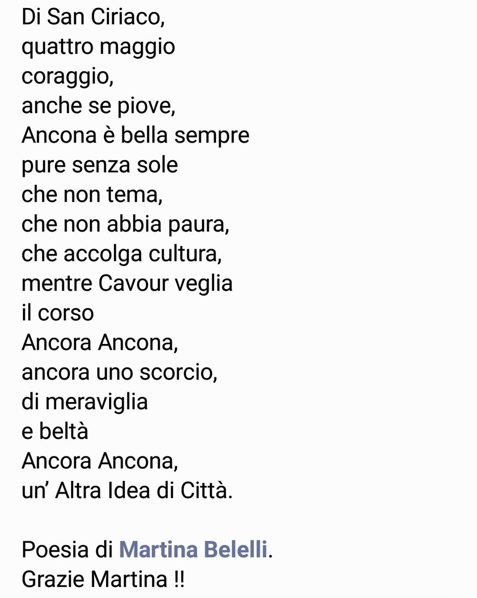 altraideadicitt's tweet photo. La Candidata al Consiglio Comunale #MariaVictoriaKouame riceve da una sua amica scrittrice questa poesia. La pubblichiamo volentieri e ne siamo orgogliosi. 
Grazie da tutti noi ❤💪👇🚀 @altraideadicitt #AltraIdeaDiCitta' #Ancona #CondividereAncona
Visita https://t.co/UImiPiYhvY https://t.co/R7b9V1uP82