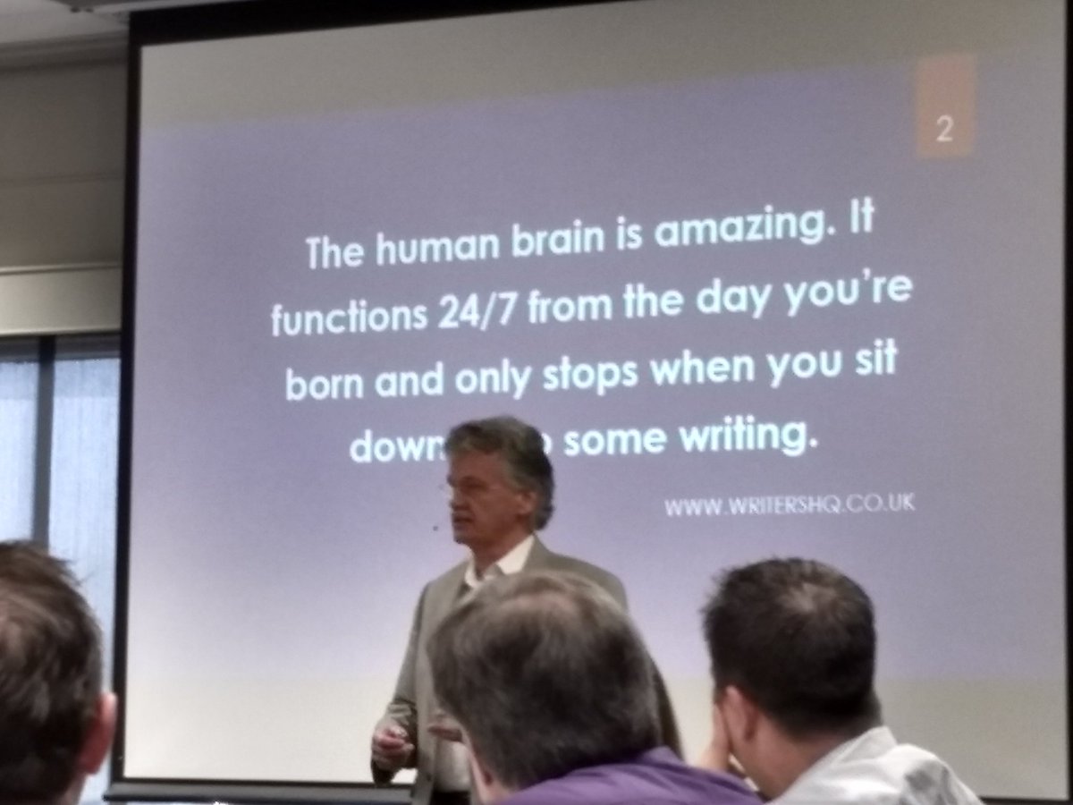 "The human brain works perfectly 24/7 from birth until it sits down to write." <a href="/garthroberts/">Garth W Roberts</a> <a href="/CAPSCalgary/">CAPS Calgary</a>