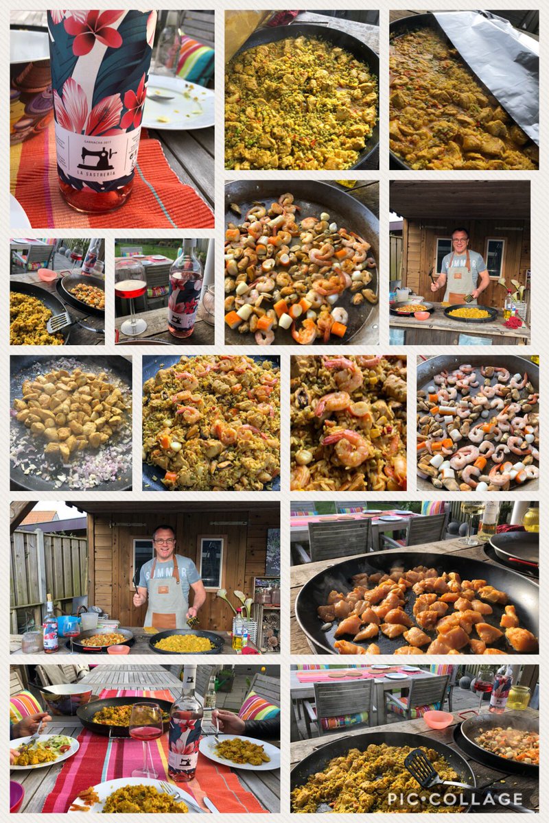 Paella ! Home made !! Altijd een feest met <a href="/MakroLeeuwarden/">Makro Leeuwarden</a>  effe nieuwe huiswijn geprobeerd !! Rosé !! 💥💥💥heerlijk bij paella !!