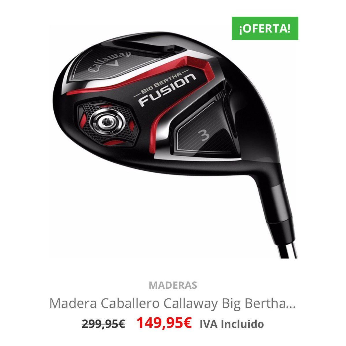 tutiendadegolf's tweet photo. Seguimos con ofertas!!! Maderas Callaway mirad que precios!!! Corred que híbridos ya casi no quedan!!! #golf #golflove #golfspain #tiendadegolf #tutiendadegolf #golfmadrid #golfbarcelona #golfalmeria #golfmalaga #golfandalucia #golfsantander #golfgalicia #golfportugal #golfitaly https://t.co/WzqyxL8AWL