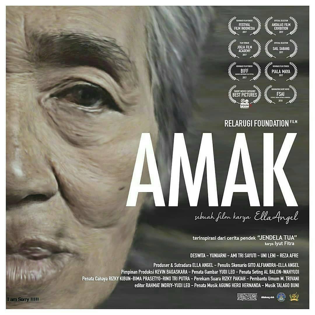 Pemenang Kategori Film Terbaik Adalah : 
Judul Film : Amak
Rumah Produksi : Relarugi Foundation Film 
Sutradara : Ella Angel 
Asal : Padangpanjang 

#FestivalFilmLampung2018