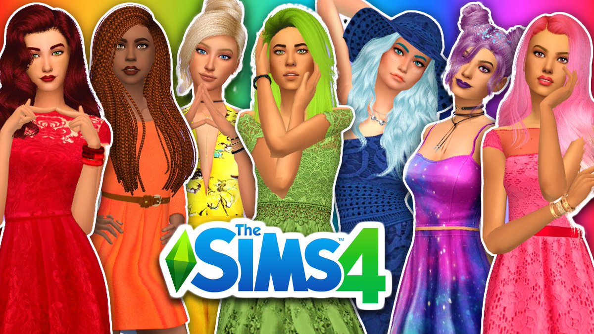 SIMS 4 - RAINBOW CREATE A SIM | CAS with CC! 🌈 
youtu.be/ffyU42u_1gI
