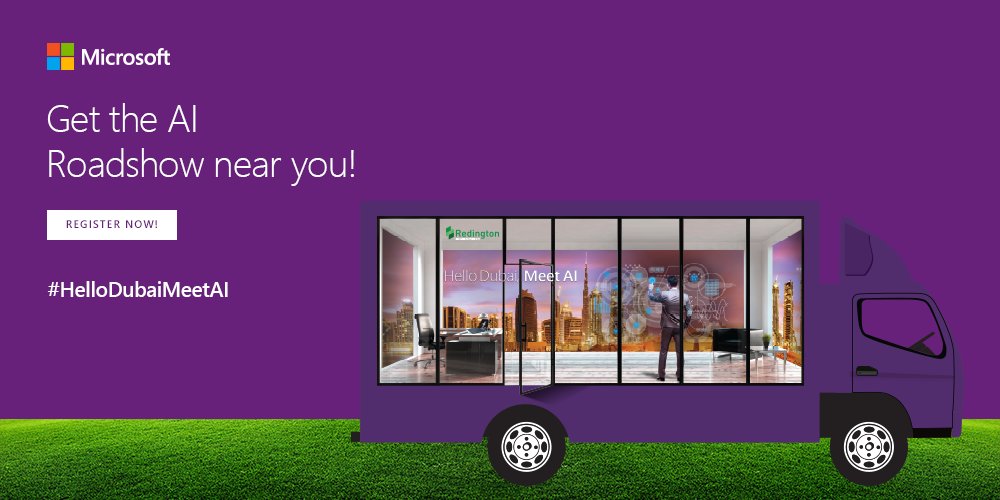 microsoftgulf's tweet photo. Get the #HelloDubaiMeetAI around you now and transform your business with Microsoft and its partners! Register:
https://t.co/uXxmXHZYBM

@RedingtonValue  @almoe_ads https://t.co/BOQ4KGfUTp