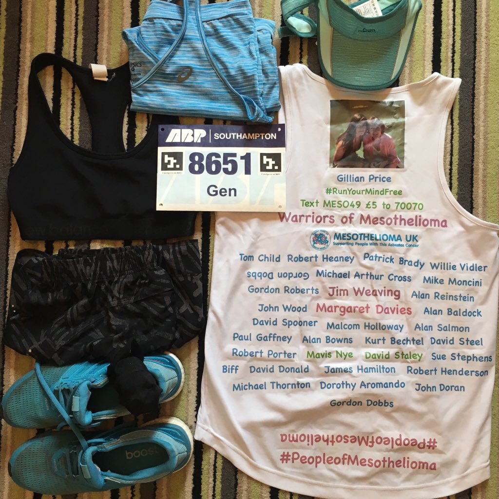 eugeniaprice's tweet photo. Vest ready for tomorrow to remember all of the #mesothelioma warriors 💕. First marathon come at me - I’ve got 32 people on here to carry over the line with me 😊🏃🏃🏃@ABPMarathon @Mesouk https://t.co/dqO3jtzQTB