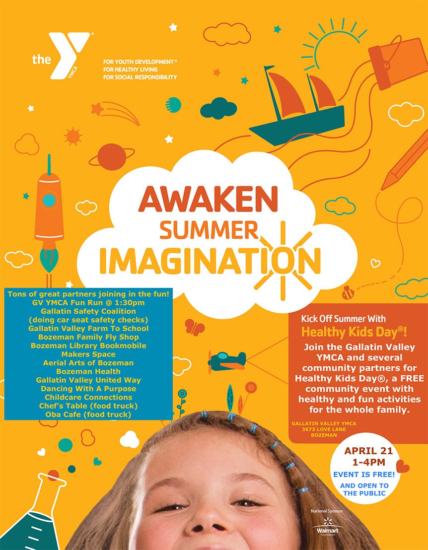 So many great events happening at your YMCA today. Joins us for a full slate of fun activities for kiddos and families. 1pm-4pm at <a href="/GALLATINYMCA/">GALLATIN VALLEY YMCA</a>. #HealthyKidsDay