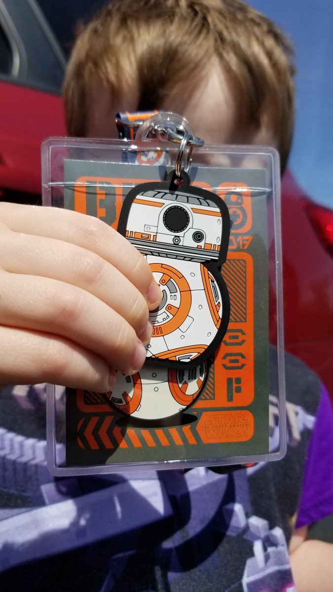 Kiraeyl's tweet photo. Thank you so much @MichaelMoreci for being at the @SOKYBookFest! I enjoyed your panel yesterday and mini-boss is in love with the bb8 lanyard you gave him! He will not stop looking at it! 😂 https://t.co/DOn1rZXhaj