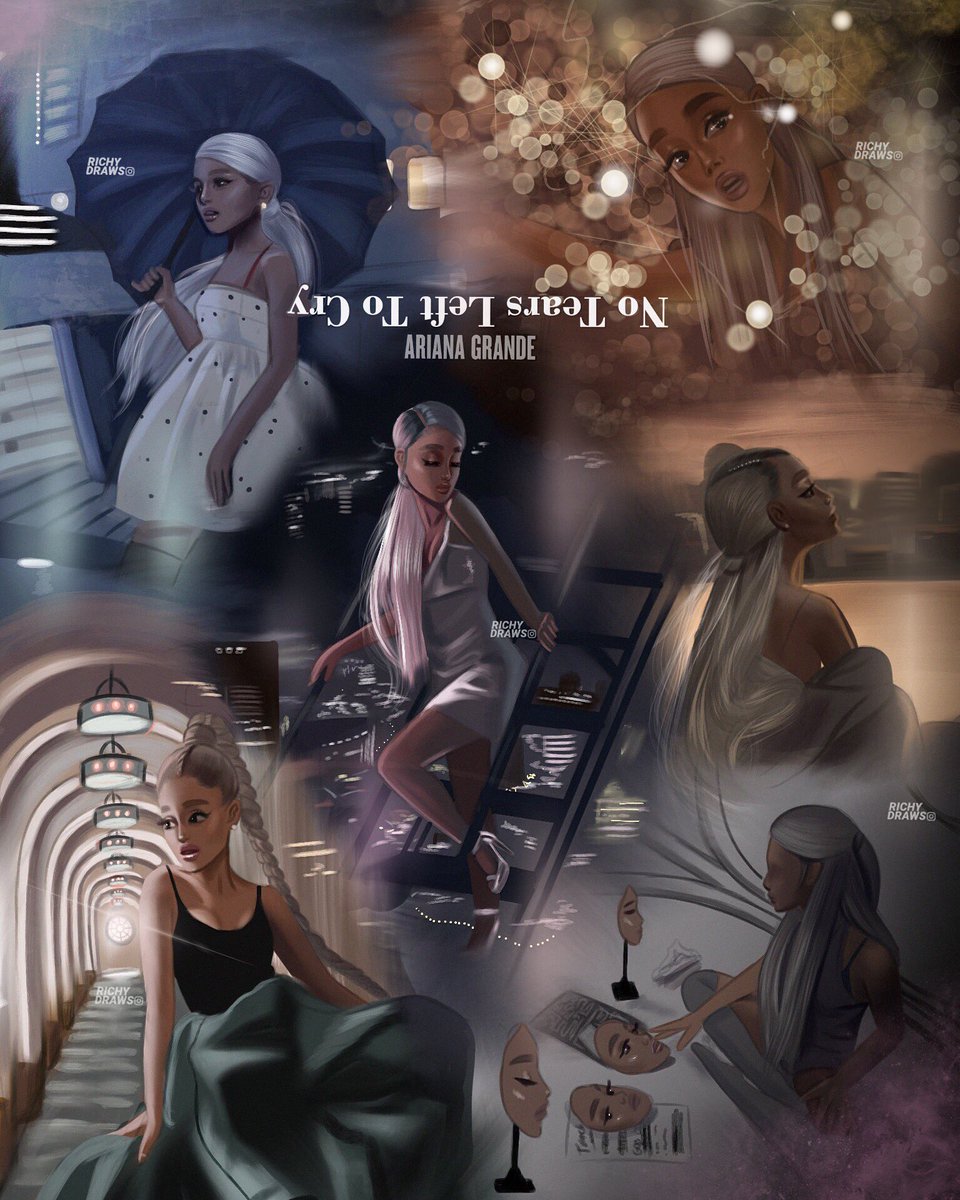 richydraws's tweet photo. #NoTearsLeftToCryOutNow #NoTearsLeftToCry @ArianatorIsland the music video and the song inspired me sooo much ✨🎼 https://t.co/Bz7kjD47HI