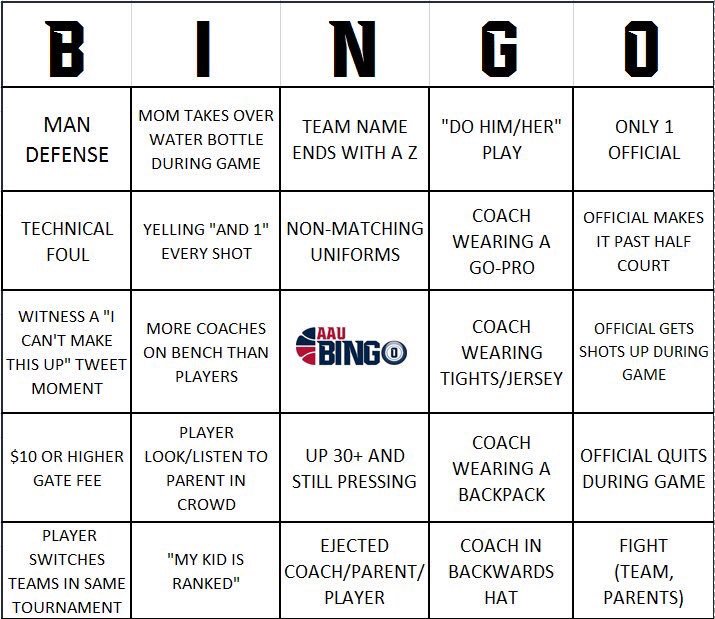 PGHIndiana's tweet photo. Don’t forget, everybody fill out your bingo cards...! https://t.co/A2iqBLRmVb