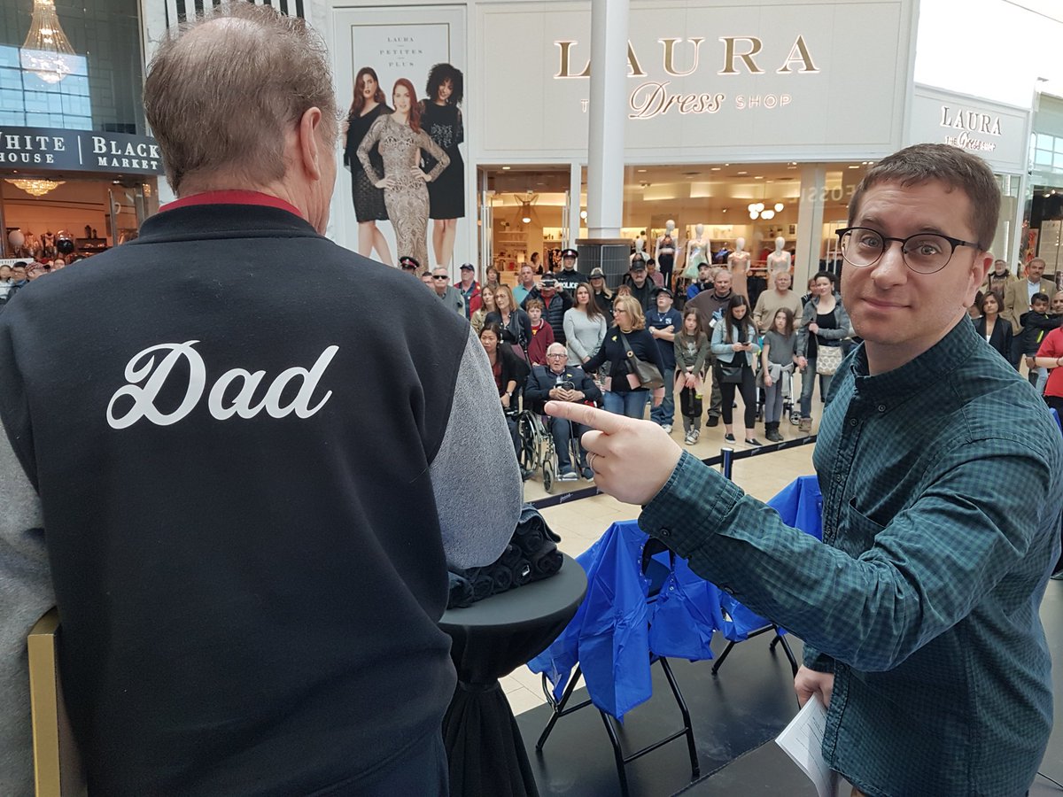 TPSChrisBoddy's tweet photo. Here we go! Yes it's @norm and @DamnitMaurie helping to kick off this year's Cops for Cancer event! #C4CTO https://t.co/bcmKQw4WQ1