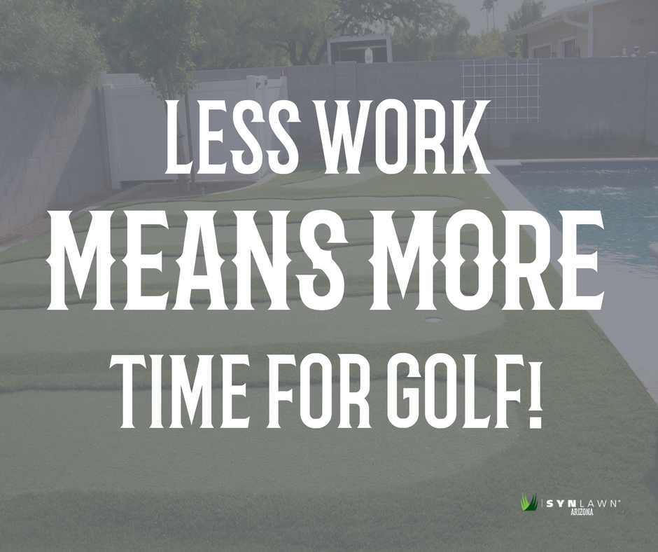Less work means more time for #golf! ⛳ goo.gl/4B56Ml #SaturdayMorning #SYNLawn