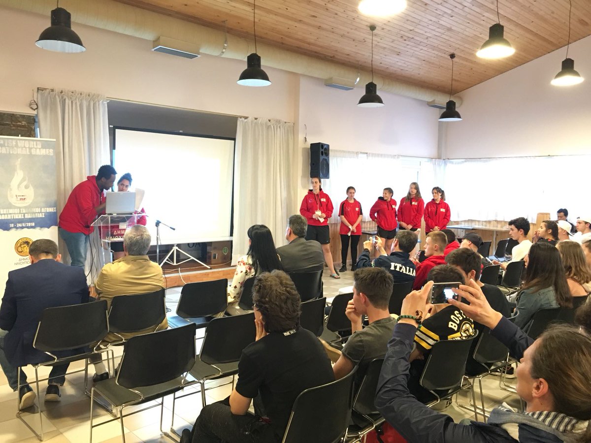 Congratulations Clare Mount girls! An excellent presentation on Olympic Values to the athletes at the ISF Education Games <a href="/ISFsports/">@isfsports</a> <a href="/YouthSportTrust/">Youth Sport Trust</a> <a href="/Sport_England/">Sport England</a> <a href="/ClareMountSSC/">Clare Mount Specialist Sports College</a> <a href="/tracey_crouch/">Dame Tracey Crouch</a> <a href="/ArbourValePE/">PEArbourVale</a> <a href="/SOGreatBritain/">Special Olympics GB</a>