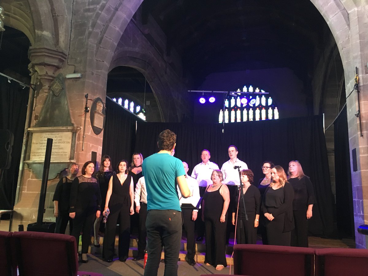 jsillsmusic's tweet photo. Soundcheck time for my @TheCountessNHS #CountessChoir & @Fire_Choir at beautiful @CreativeMarys for our ‘Rhapsody In Blue Lights’ concert, raising funds for @MindCharity. Some tickets in door, £5, 7pm start. Come down! @ChesterCulture @Chesterwhatson #chester https://t.co/NrM1GQm0hX