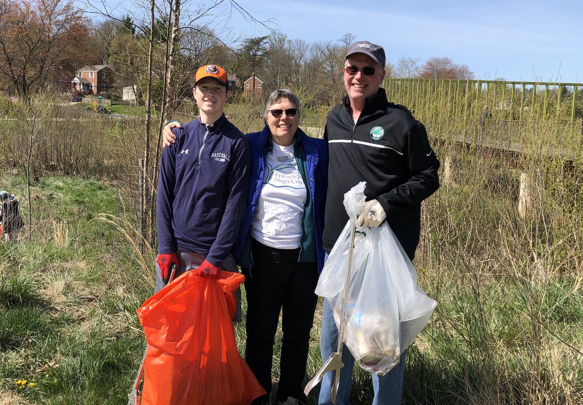 Great morning spent “Sweeping the Creek” with my FOSC friend Kit Gage and my son. #EarthDay2018