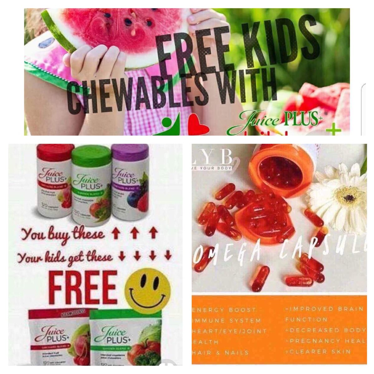 JadeJosephX's tweet photo. How about our amazing offer🙋🏼‍♀️💰

When you purchase our premium or the fruit &amp; veg capsules, you’ll receive kids chewables for FREE, so you and your kids can stay healthy together!🙌🏼
BONUS🙊💪🏼

Message me for more info💌 https://t.co/eiqaEJlB6S