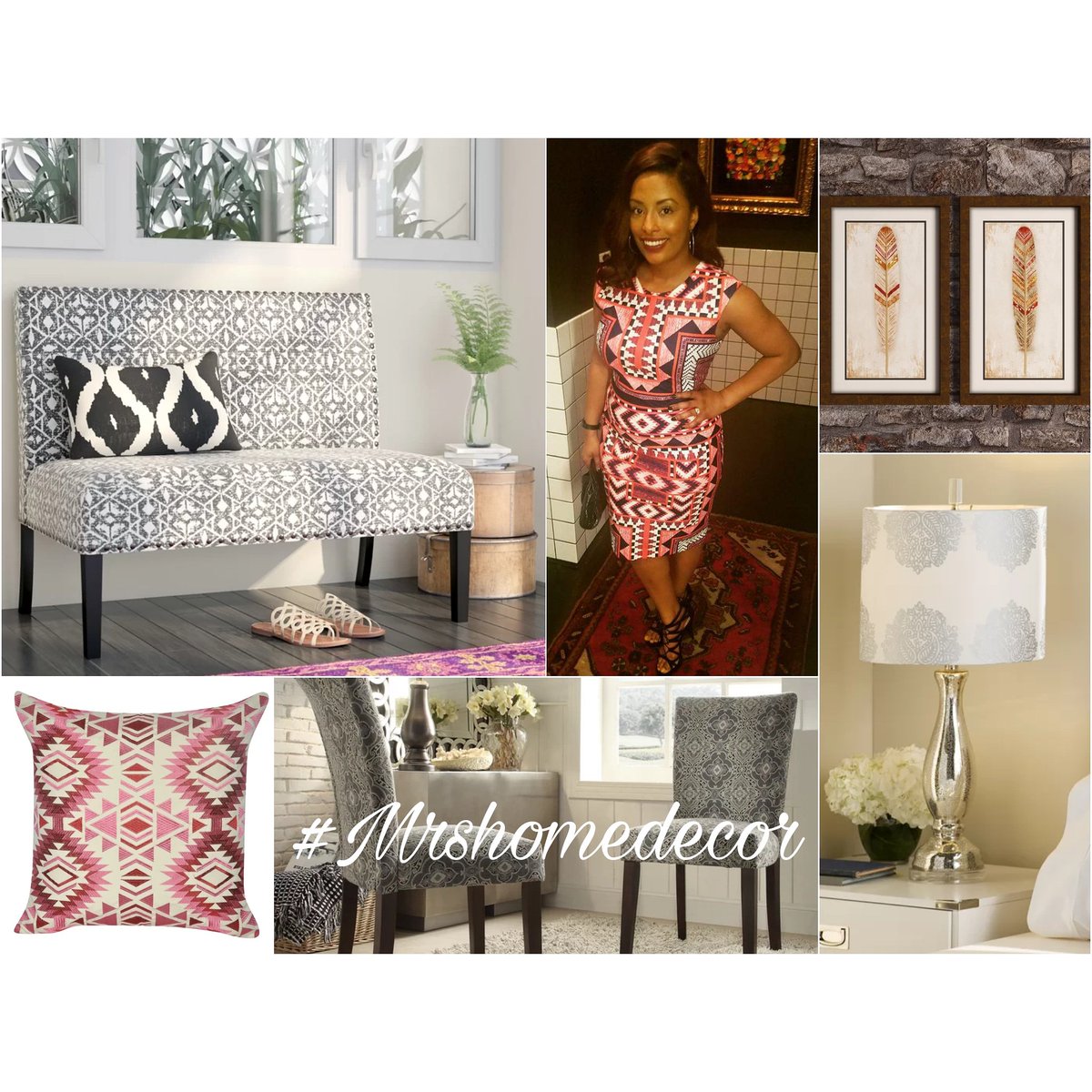 mrshomedecor's tweet photo. Some days I'm a #minimalist and other days I'm feeling #tribal! Take a look at some of our new favorite #tribalprint items! #Mrshomedecor Message is to receive a free design #quote today on any item you like! #settee #wallart #pillows #chairset #homedecor #Dallasrealestate #print https://t.co/b2YG9WJdsQ