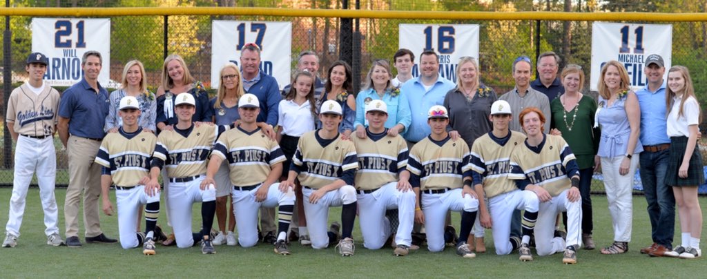 StPiusXBaseball's tweet photo. Golden Lions wrap up their season with a 14-12 win at Stephens County

Senior Adam Sitzmann with the Win: 3.1 IP, 3 K, 2 BB
Senior Will David with the Save: 1.2 IP, 0 H, 0 R, 2 K

@adam_martino @will_david3 

Congratulations to our Seniors - Class of 2018! https://t.co/T1rQXQCsj3