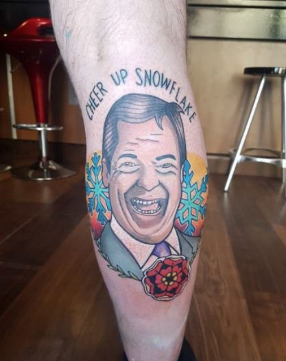 Punter in the Frog &amp; Brexit, Gravesend, has a new tattoo...