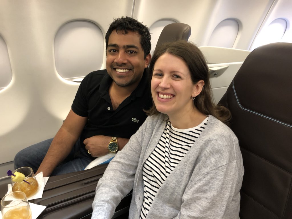 Sachin Agarwal (@agarwal) on Twitter photo I surprised <a href="/KateAgarwal/">Kate Agarwal</a> with first class on our babymoon flight to Hawaii. She didn’t notice the seat number until we were already on the plane!
Thanks <a href="/AmericanExpress/">American Express</a> and <a href="/HawaiianAir/">Hawaiian Airlines</a>! I surprised <a href="/KateAgarwal/">Kate Agarwal</a> with first class on our babymoon flight to Hawaii. She didn’t notice the seat number until we were already on the plane!
Thanks <a href="/AmericanExpress/">American Express</a> and <a href="/HawaiianAir/">Hawaiian Airlines</a>!