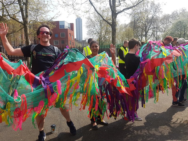 MFC_Arts's tweet image. That was fun! A sunny afternoon parade for our Dragon in St @GeorgeSouthwark Festival. Great work restoring the Dragon Li @ArtStars2007 + merry cheer to all those who came along.