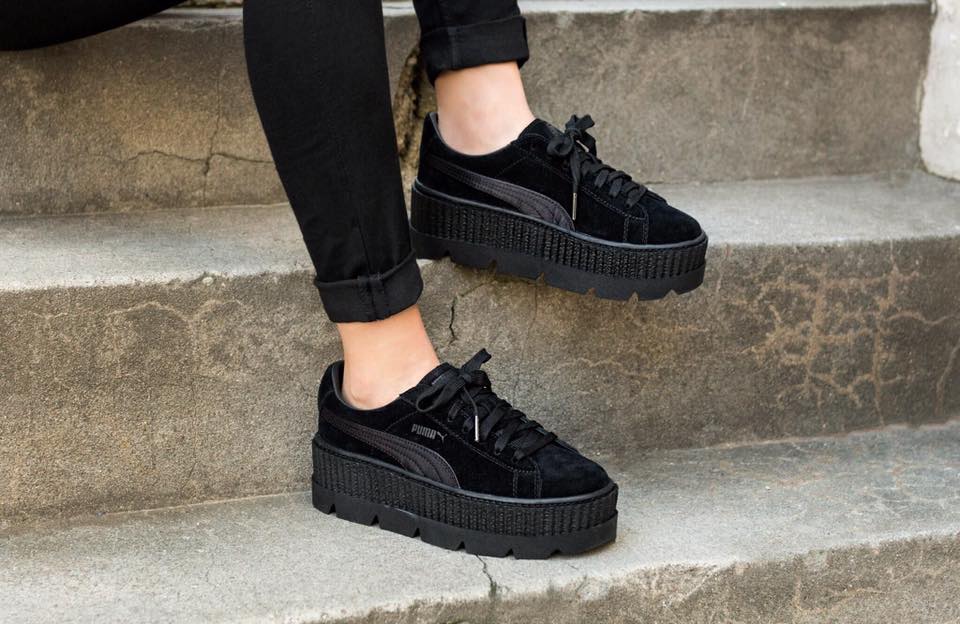 fenty suede cleated creeper women's