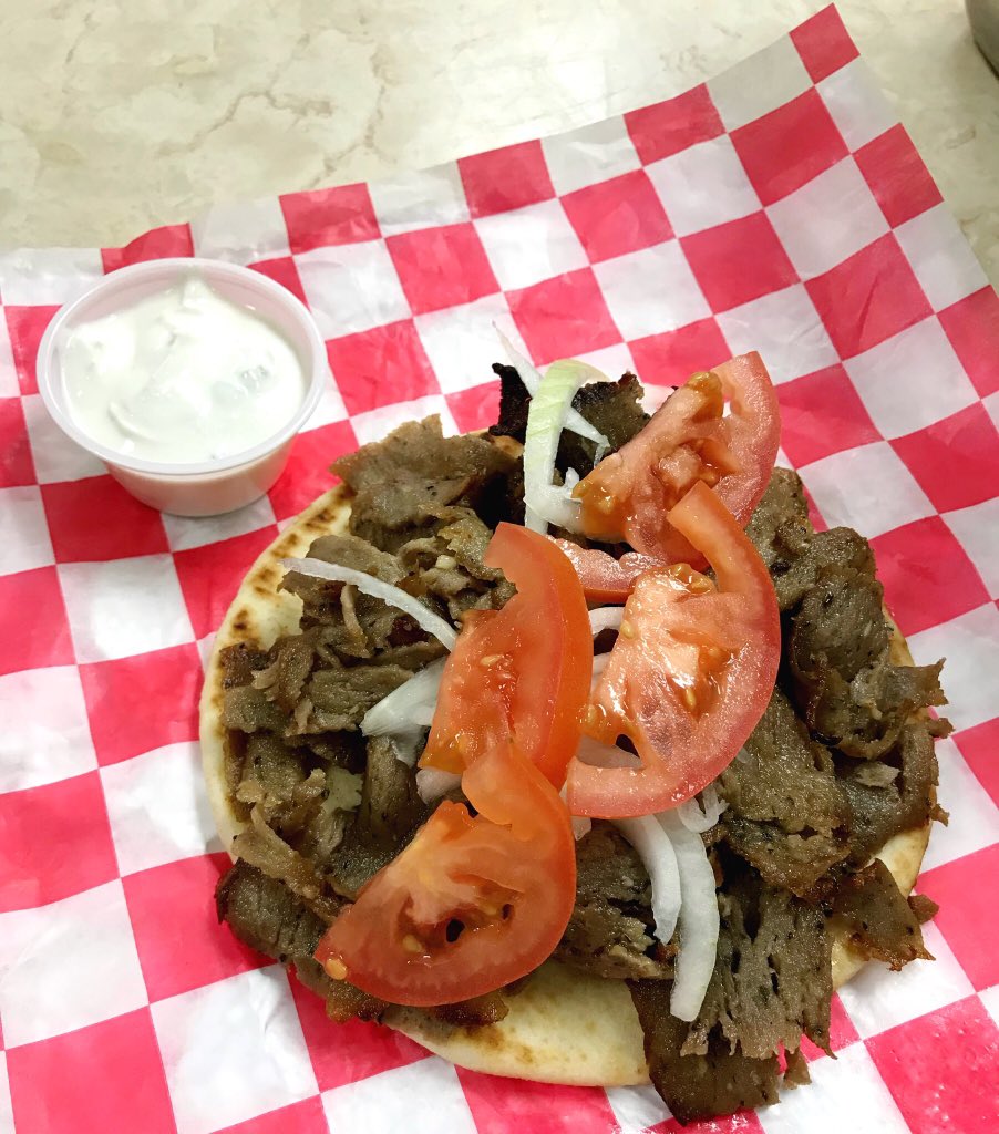 fwgreekfestival's tweet photo. Come get lunch or dinner today at Holy Trinity Greek Orthodox Church! We’re selling a gyro, Greek fries, and a drink for $10! And we have fresh loukoumades for dessert—get 6 for $3! Opa! 🐐🍽🇬🇷✨ #GreekLife #FWGreekfest #GyroTime https://t.co/JQlx5SBAqB