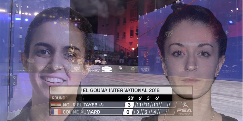 USCreteilSquash's tweet photo. La marche était trop grande pour notre athlète @ColineAumard  qui s'incline 3 jeux à 0 face à @NourElTayeb 
#Squash #elgounasquash #uscreteil #creteil https://t.co/eQnjpUEFH6