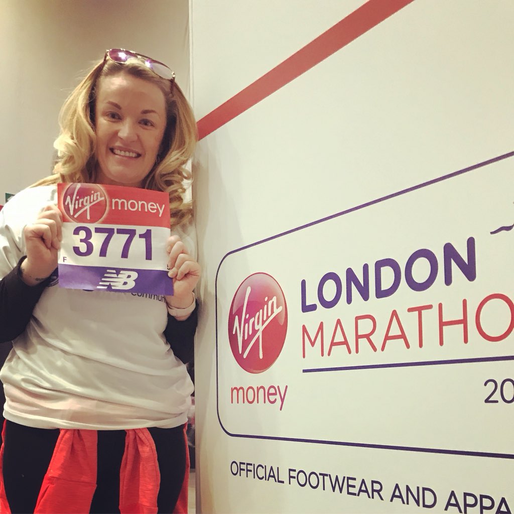 Checked in, no turning back now <a href="/LondonMarathon/">TCS London Marathon</a> I will see you tomorrow. Thank you to everyone who has supported me, you are helping change lives <a href="/EITC/">Everton in the Community</a> I am short of £5k please dig deep &amp; help me achieve my target justgiving.com/Carena-duffy4