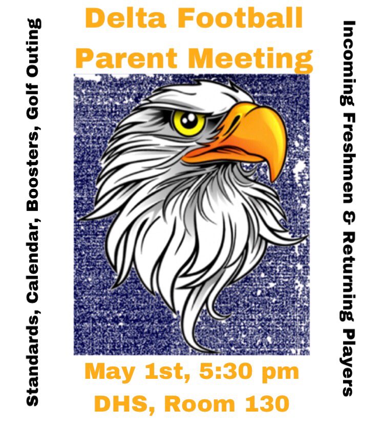 CoachOverholt's tweet photo. ATTENTION DELTA FOOTBALL PARENTS: https://t.co/IEmR8XOpf8