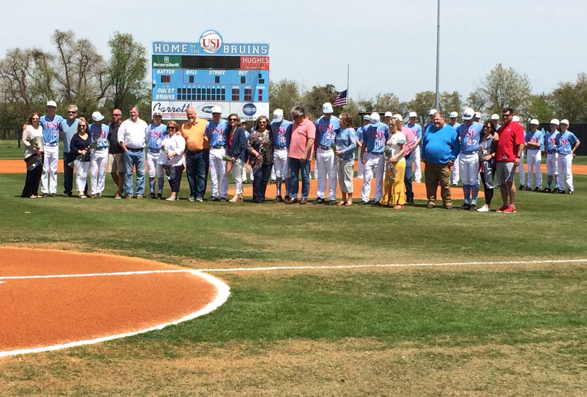 Congrats to our baseball seniors! Thank you for representing USJ! #USJ #Bruins