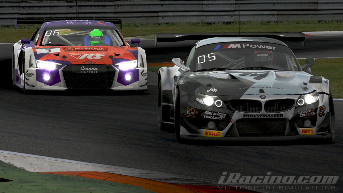 Iracing VRS GT World Championship
 puesto 4 despues de un pequeño error en qualy saliendo p20
agradecer a mi compañero <a href="/MartinSolari78/">Martin Solari</a> su increible ultimo stint adelantando a los bmw con los que luchamos por el campeonato de constructores , seguimos mas lideres!!! a por nurburg😈