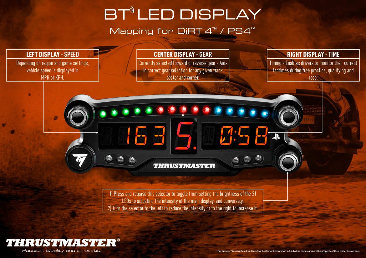 TMThrustmaster's tweet photo. Check out our @dirtgame mapping of the BT LED Display⏬
#Thrustmaster #BTLEDdisplay #ThrustmasterLED #LEDdisplay https://t.co/wU970HWkPe