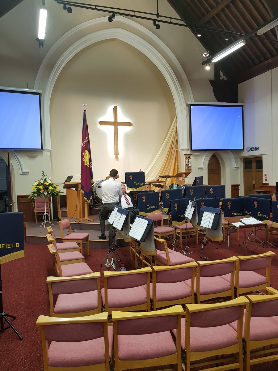 Getting ready for this evenings concert in Bishop Stortford.
