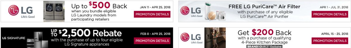 Save big with <a href="/LGUS/">LG Electronics</a>. Find out more here: appliancesmart.com/promos