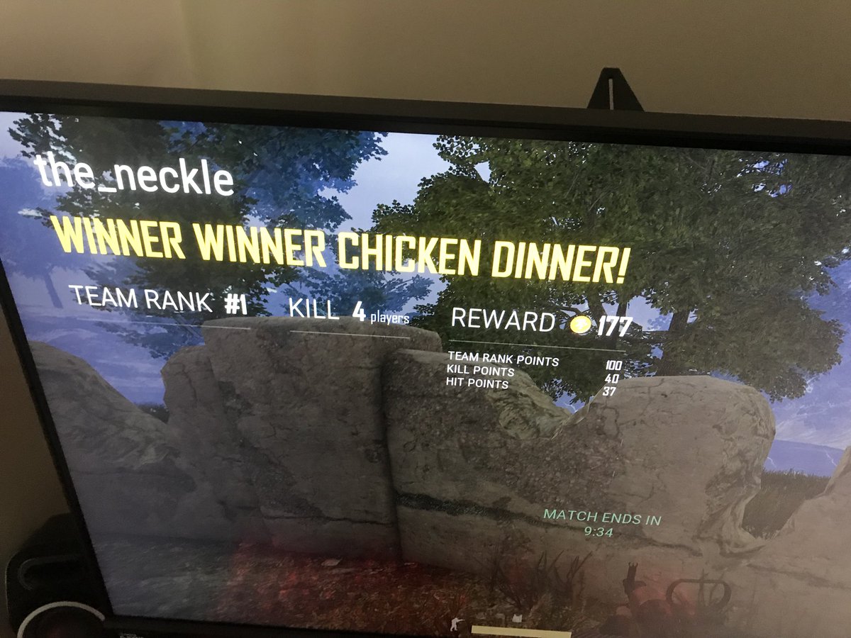 the_neckle's tweet image. Chicken dinner with BOSSMUIS #eventmode #pubg #PLAYERUNKNOWNSBATTLEGROUNDS #twitch #streamer #chickendinner 2man squad