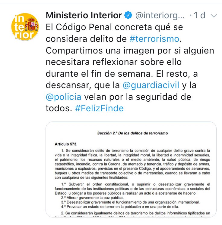 Ferran_Bel's tweet photo. L’estat espanyol té un problema molt  greu de qualitat democràtica quan les seves institucions fan piulades com aquestes https://t.co/Btr3zjMtXn